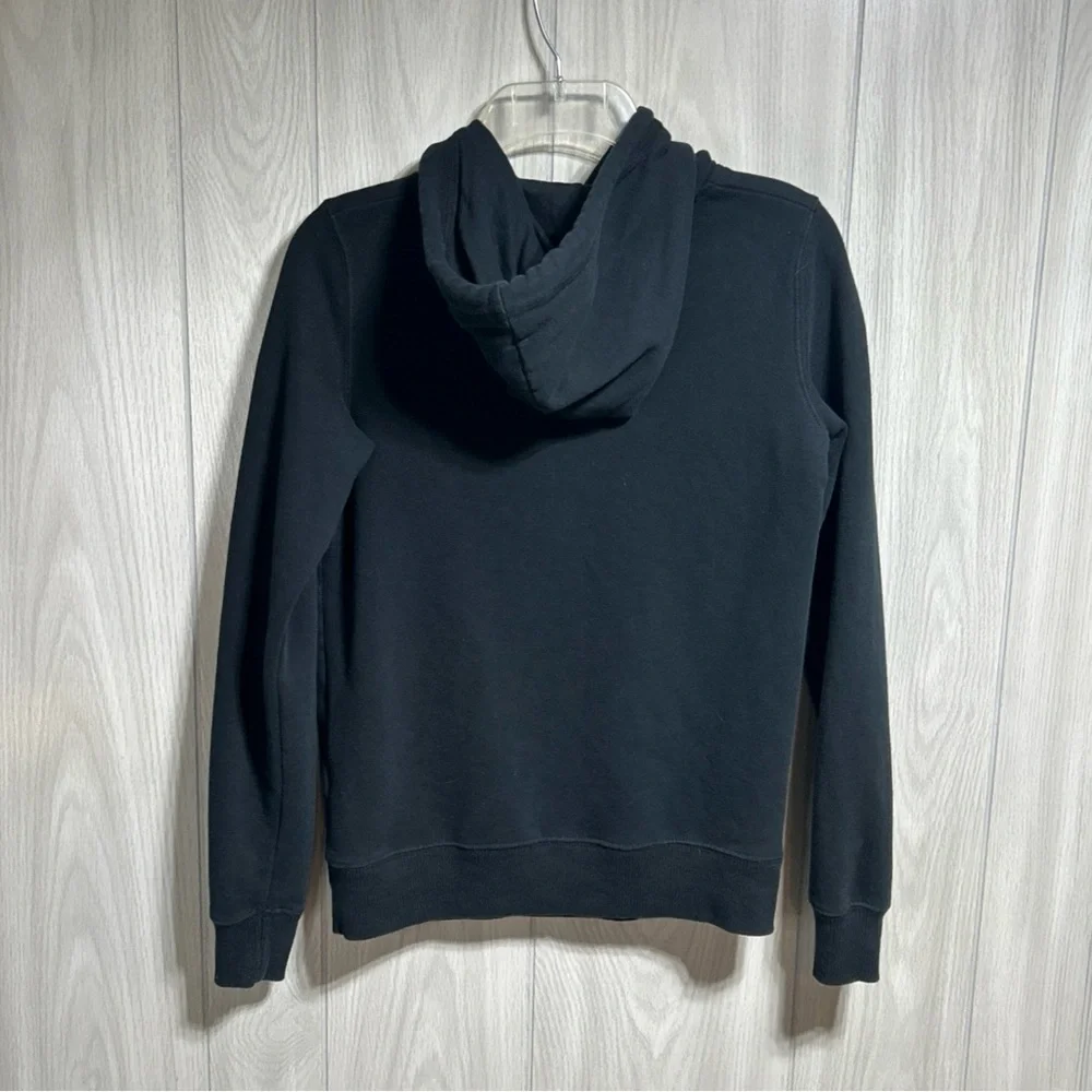 Hollister California Black Hoodie Size XS White And Gray Graphics